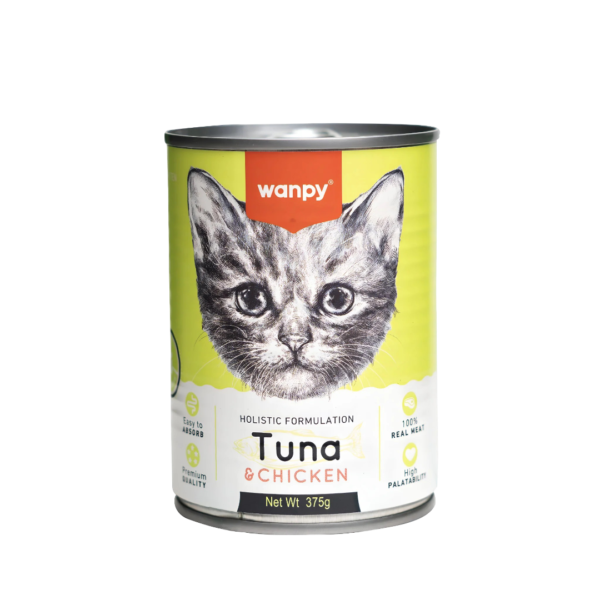 Wanpy canned wet food (Tuna and chicken) 375gm
