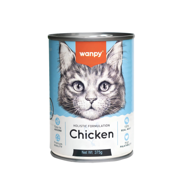 Wanpy canned wet cat food (chicken) 375g