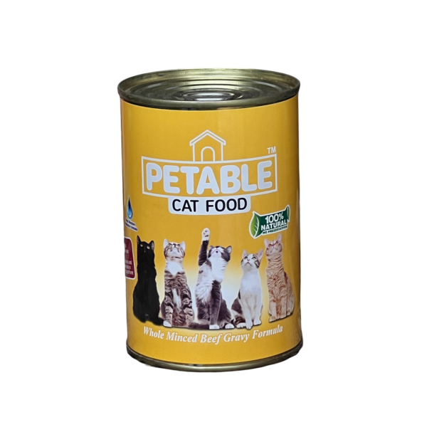 Petable canned cat food (minced beef gravy fornula) 400g