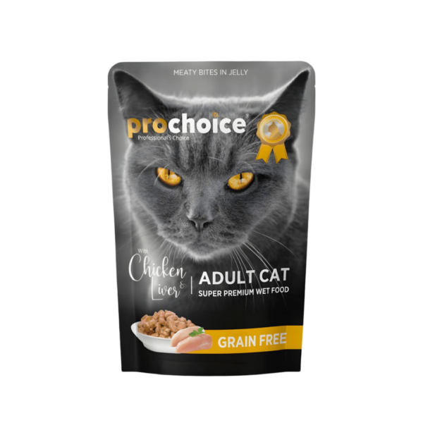 ProChoice super premium wet food for adult cats Grain Free (chicken and liver) 85gm