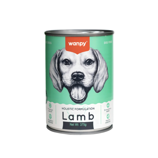 Wanpy dog tin food(lamb flavour)375gm