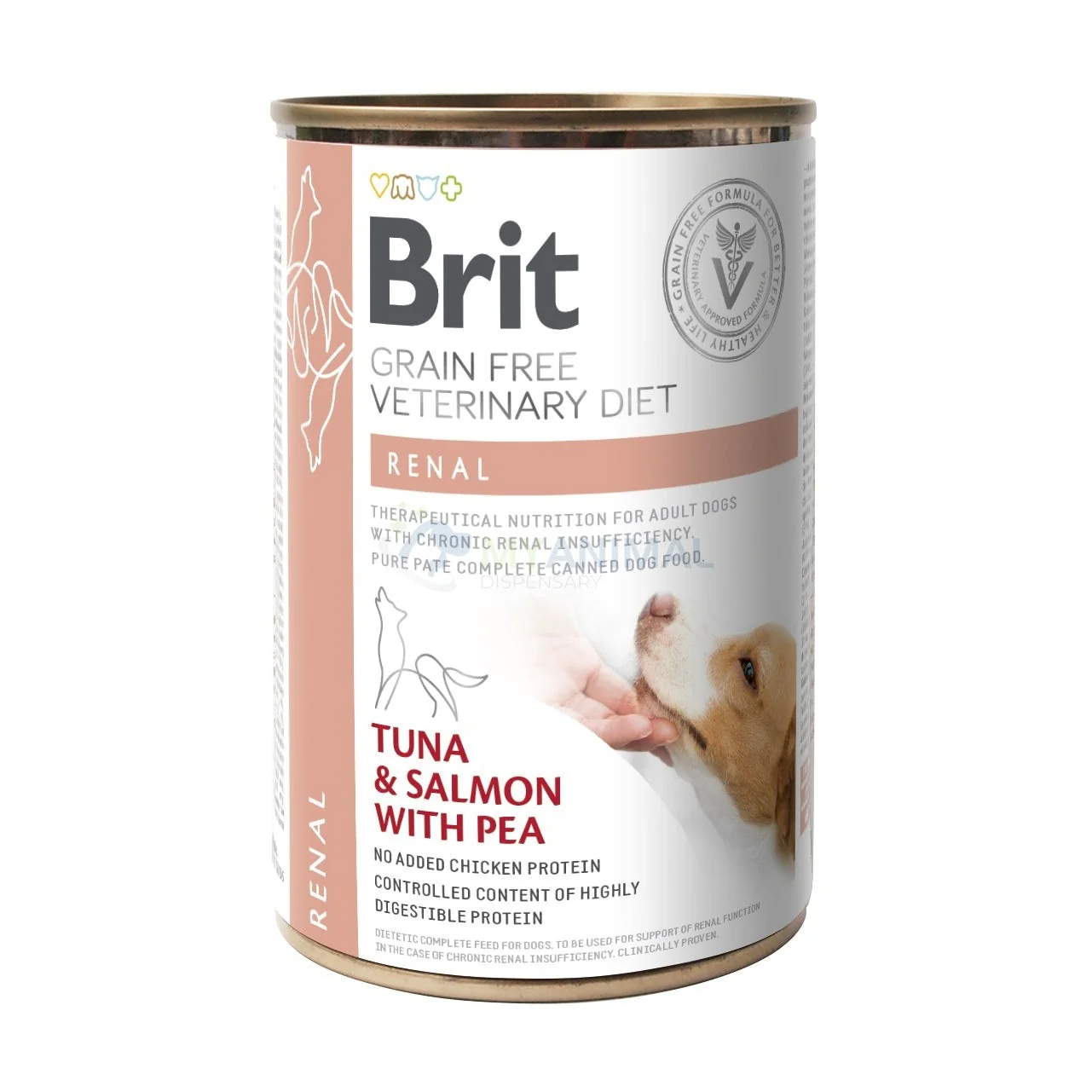 Brit Grain Free Renal Tin food for Dogs (Tuna and Salmon with Pea) 400gm