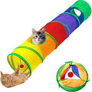 Foldable Cat Playing Tunnel with Ball