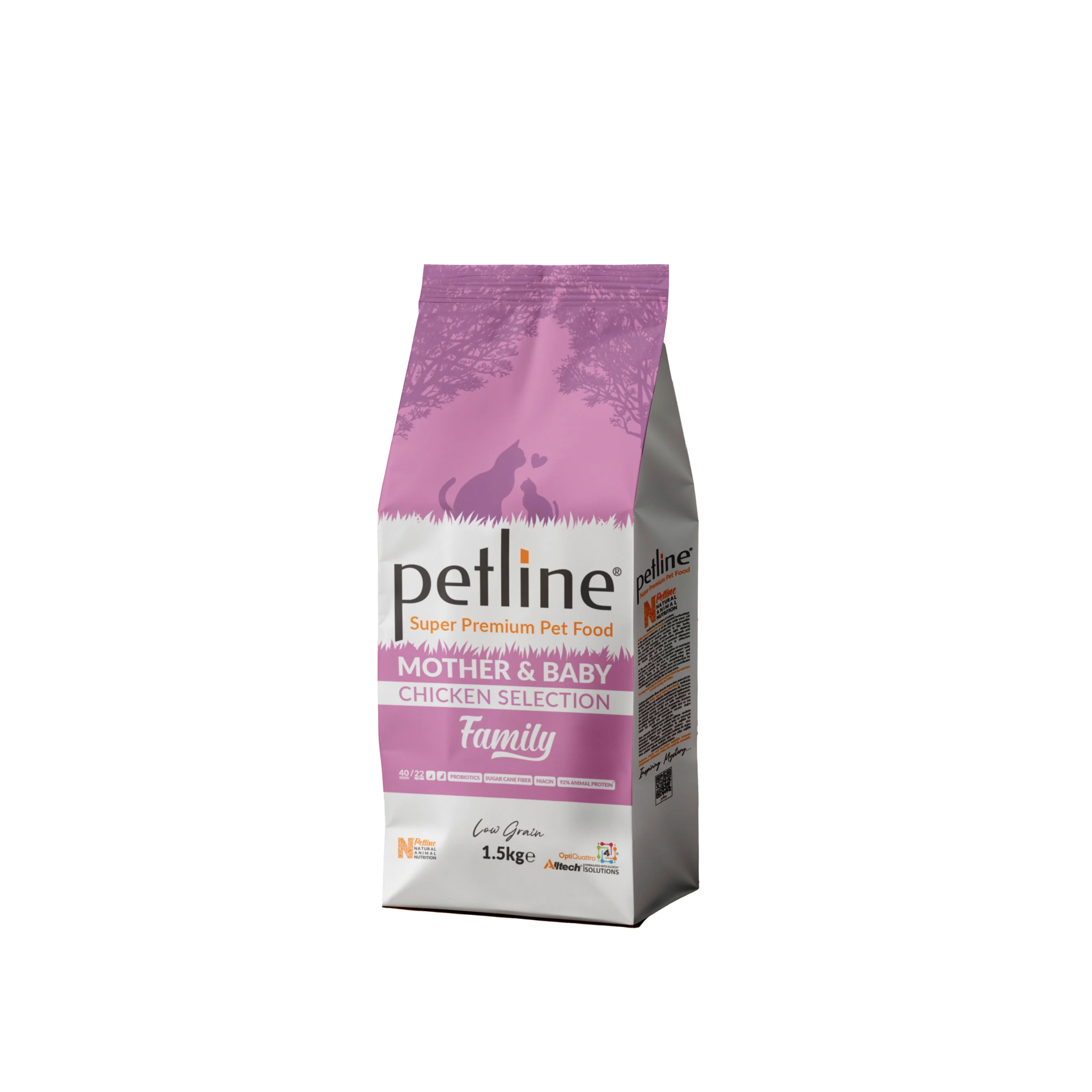 Petline Super Premium Mother & Baby Dry Cat Food-Chicken Selection 1.5kg